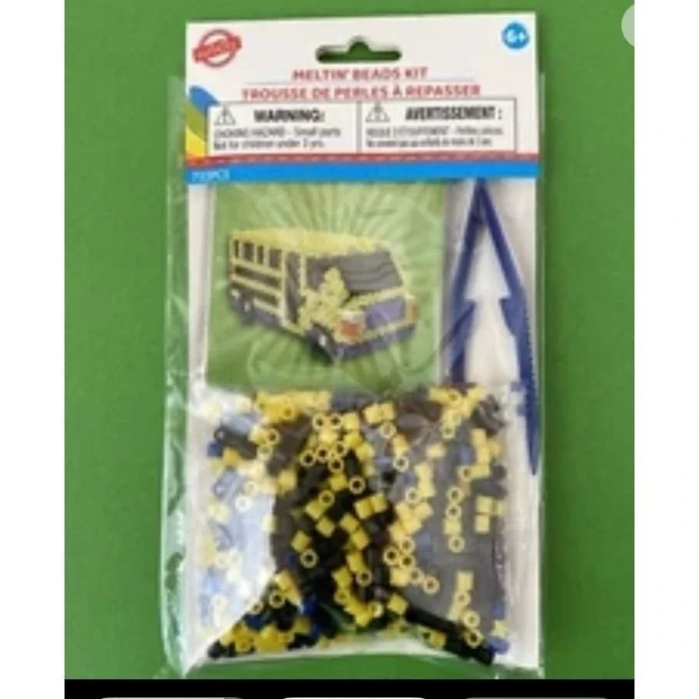 Curiosity Meltin' Beads Kit Lot 3 Bus Doghouse Airplane Craft Fuse Beads NIP